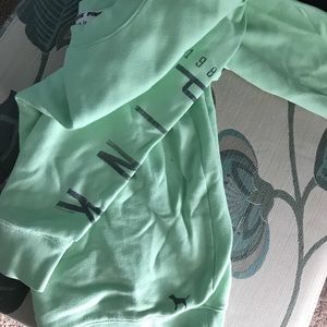 PINK Mint green pullover crewneck